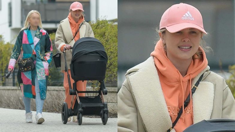 Joanna Opozda z mamą na spacerze