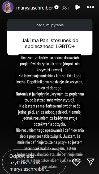 Marianna Schreiber ostro o LGBT