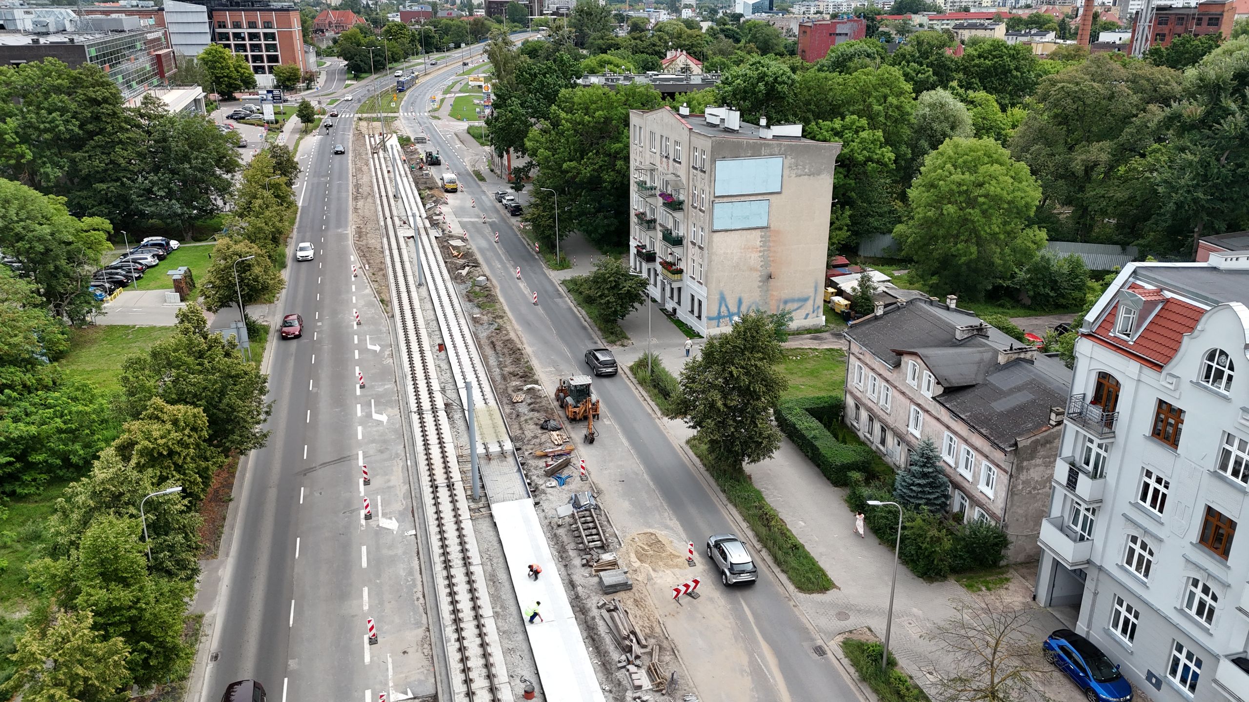 Torowisko na ulicy Kościuszki