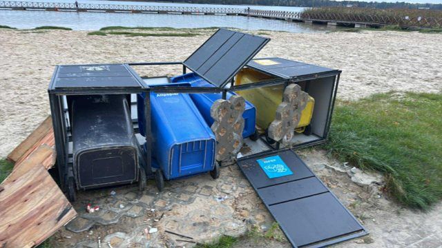 Próba kradzieży krokodyla i zniszczona infrastruktura. Nad Jeziorem Białym spokoju nie ma nawet po sezonie (zdjęcia)