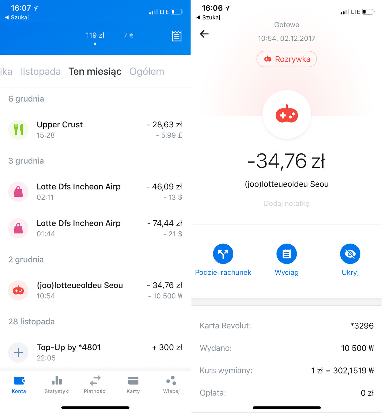 Revolut - świetna aplikacja płatnicza, dzięki której oszczędzam pieniądze na zakupach w sieci i za granicą 3