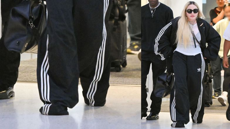 Madonna z synem na lotnisku