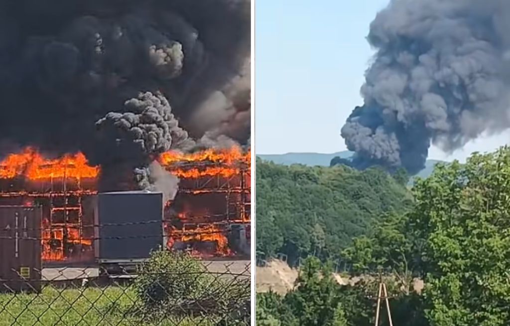 Pożar hali w Mszanie Dolnej. Apel straży do mieszkańców