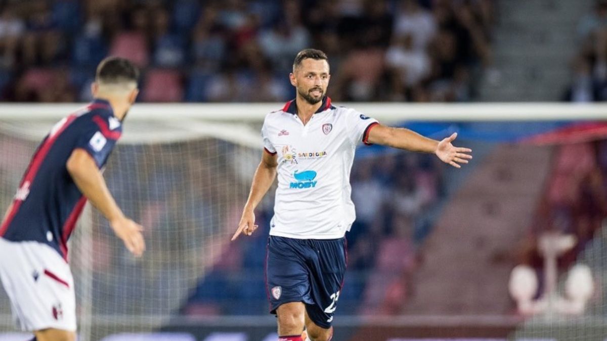 Mateusz Wieteska w barwach Cagliari Calcio