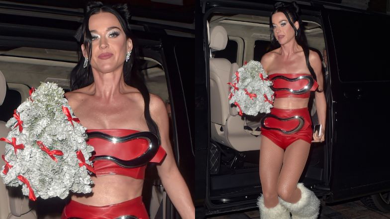 Kary Perry w zimowych bamboszach i kusym wdzianku
