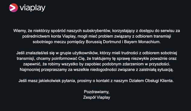 Komunikat Viaplay