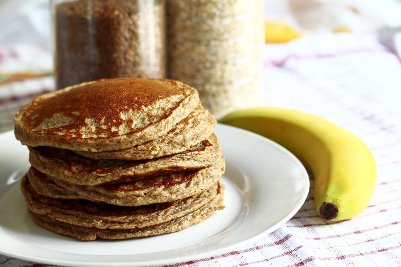 Two-ingredient banana pancakes.