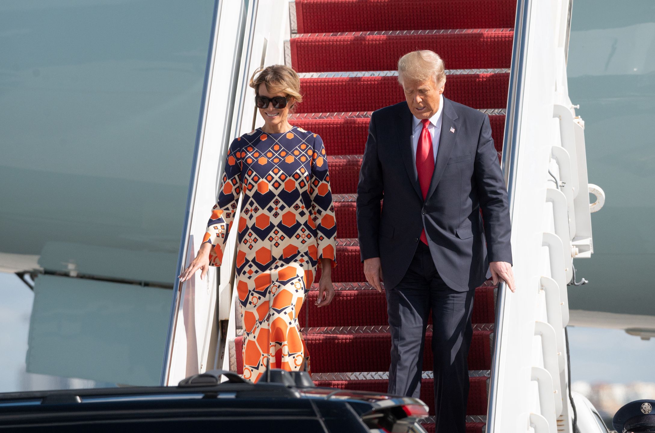 Melania Trump ucieka od Donalda Trumpa