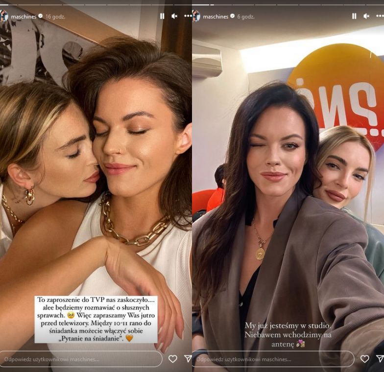 Agnieszka Skrzeczkowska i Karolina Brzuszczyńśka w "Pytaniu na śniadanie"