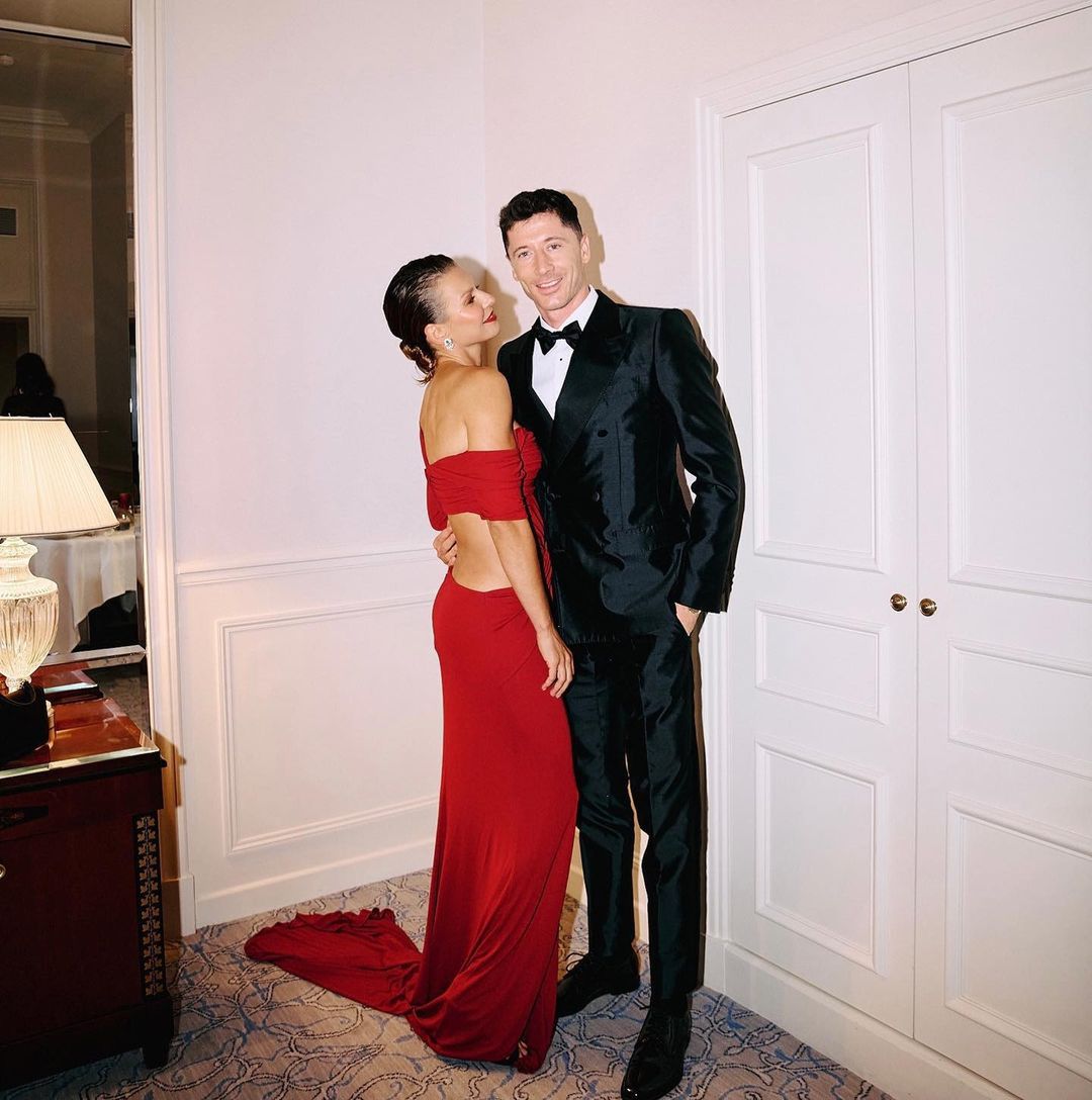 Robert Lewandowski i Anna Lewandowska. Złota Piłka 2022
