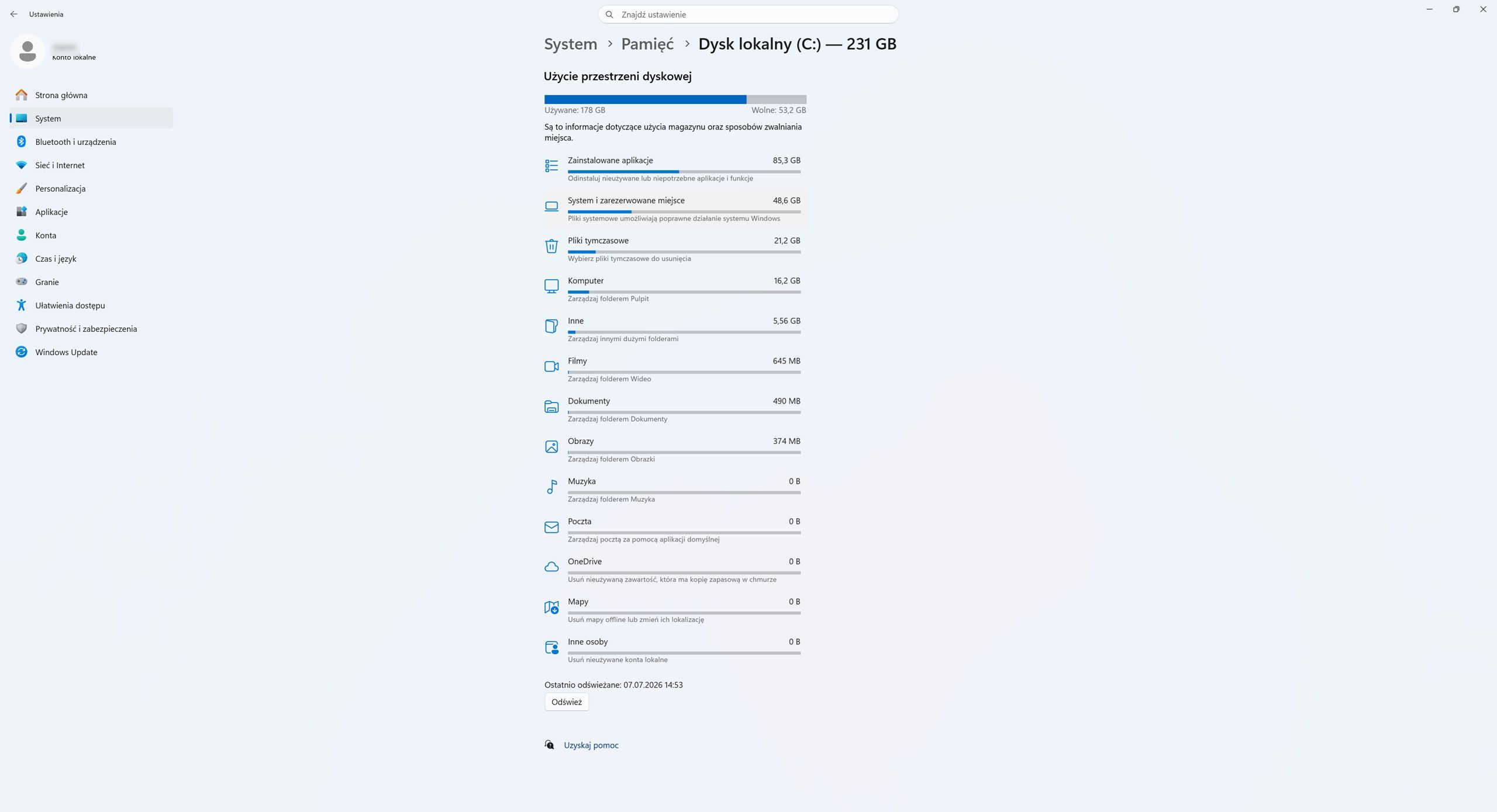 Ustawienia systemu Windows 11