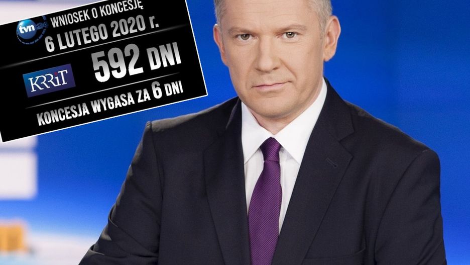 Stacja TVN wciąż nie otrzymała nowej koncesji na nadawanie. Zostało 6 dni, o czym przypomniano w "Faktach"