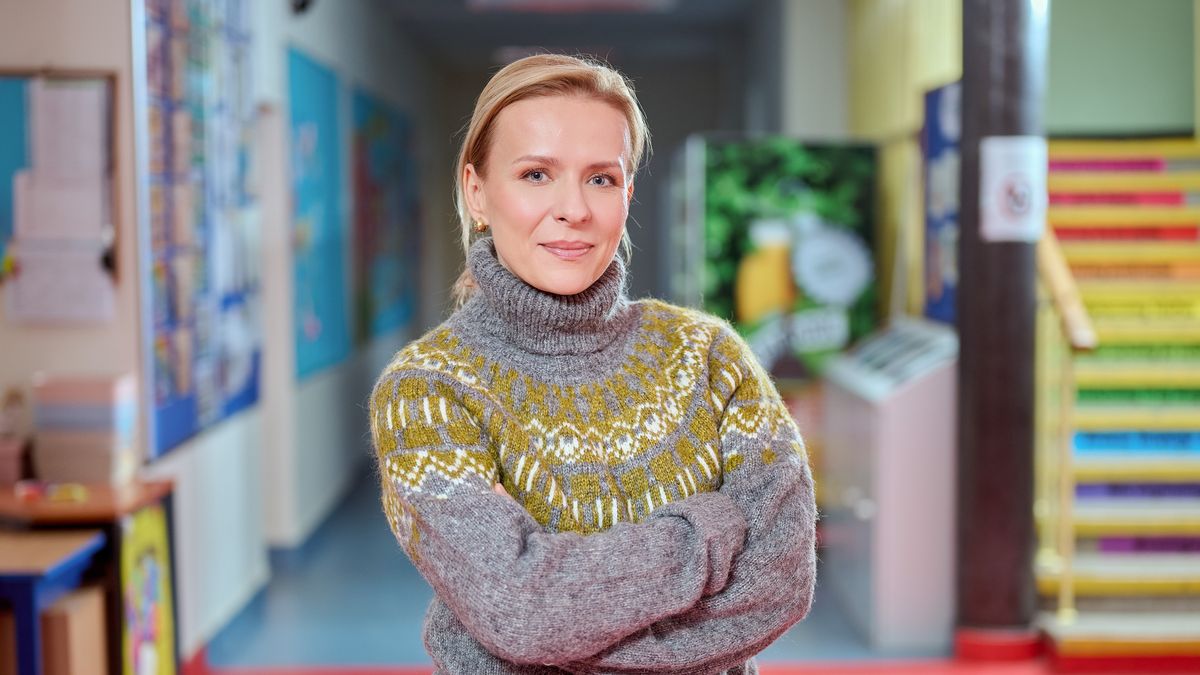 Aneta Zając na planie serialu "Na Wspólnej"