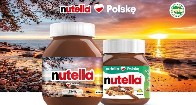 Polskie miasta na etykietach Nutelli