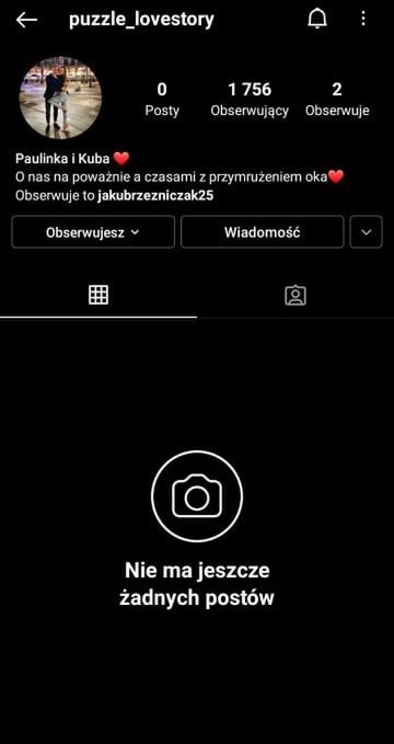 Nowy profil na Instagramie Jakuba Rzeźniczaka i Pauliny Nowickiej