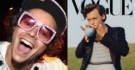 Harry Styles odpowiada na krytykę sesji dla "Vogue'a", pozując W FALBANKACH i z bananem w buzi (ZDJĘCIA)