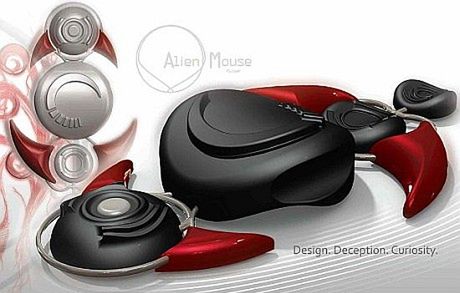 Koncepcja ergonomicznej myszki Alien Mouse
