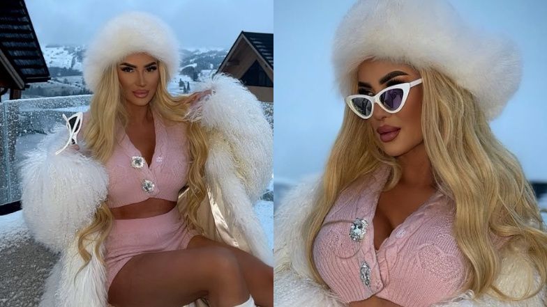 Izabela Macudzińska w kusych fatałaszkach hasa po śniegu