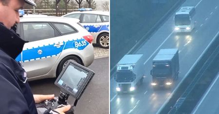 Kierowcy ciężarówek w oku drona policji. Posypały się mandaty
