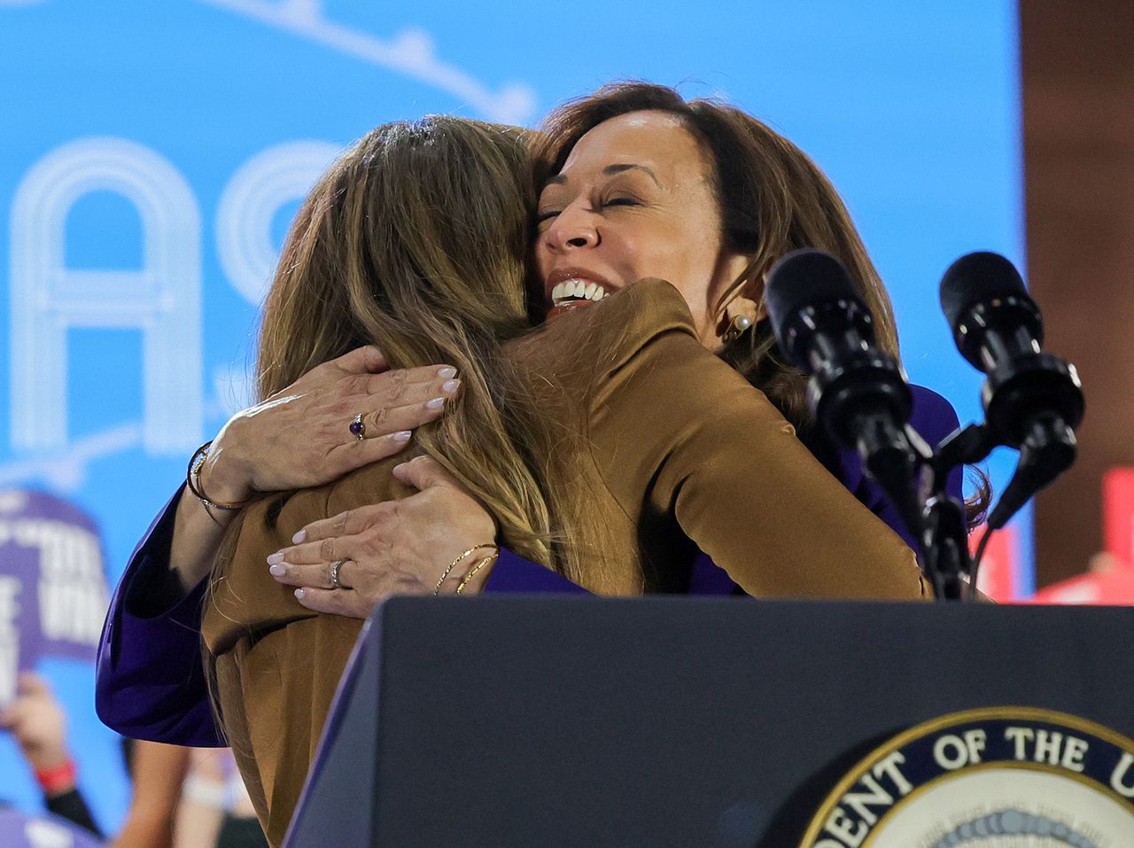 Jennifer Lopez and Kamala Harris