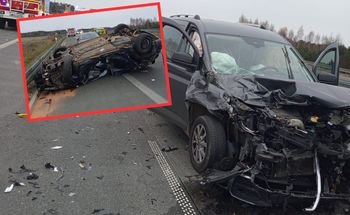 Z auta został wrak. "Zmęczony kierowca może być niebezpieczny"