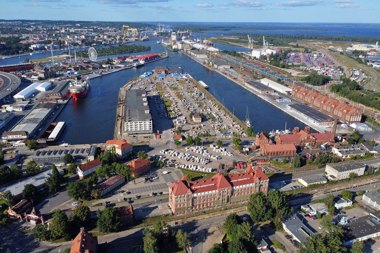 Na zdjęciu port w Szczecinie