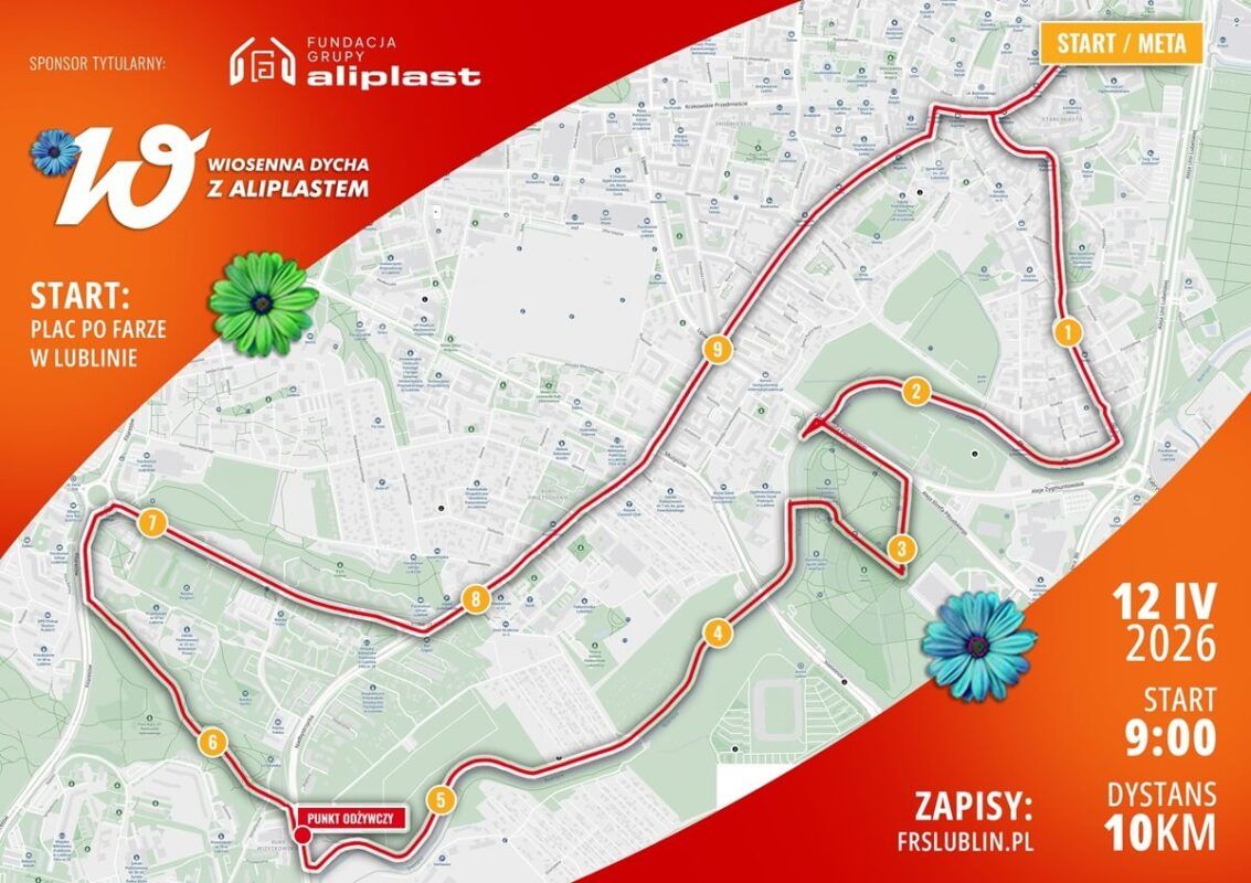 Trasa Wiosennej Dychy do Maratonu 2026