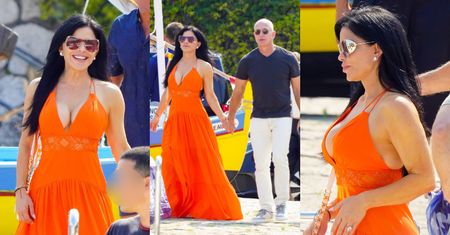 Jeff Bezos i Lauren Sanchez spacerują na wakacjach. Ukochana miliardera dumnie prezentowała GIGANTYCZNY pierścionek (ZDJĘCIA)