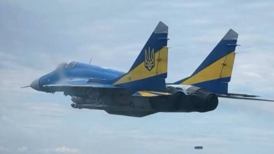 Ukraiński MiG-29 z KAB-em