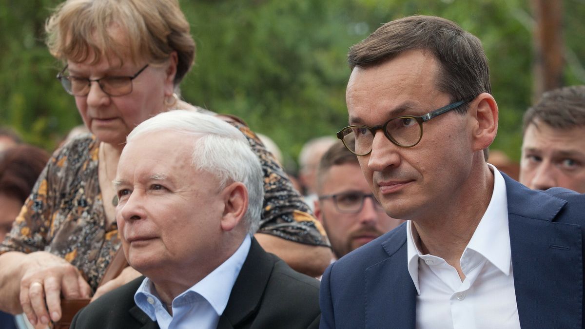 Na zdjęciu Jarosław Kaczyński i Mateusz Morawiecki
