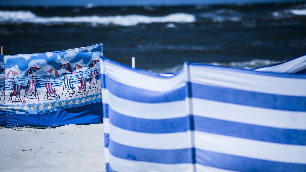 parawan parawany plaża wakacje baltyk