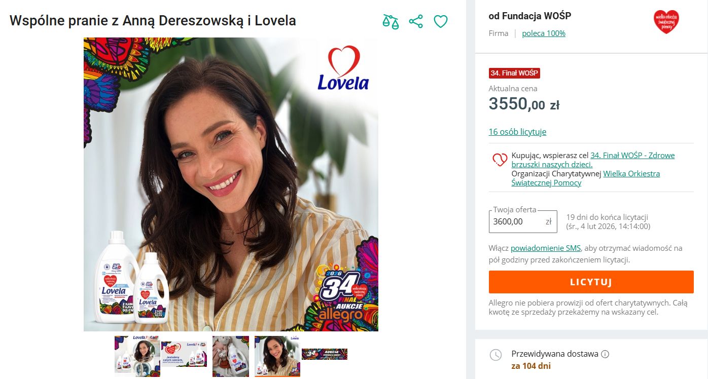 Anna Dereszowska na WOŚP