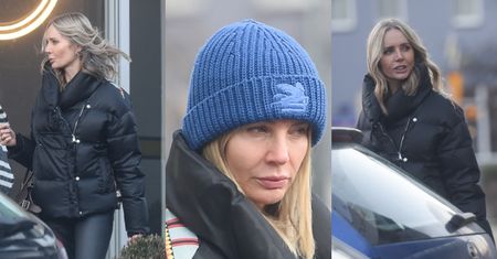 Agnieszka Woźniak-Starak posyła posępne spojrzenia w kurtce za kilka tysięcy złotych. Pokazała się BEZ MAKIJAŻU (ZDJĘCIA)