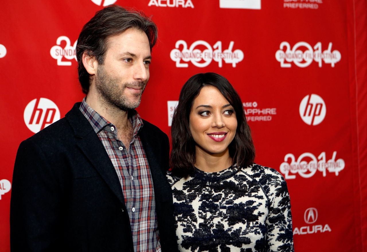 Jeff Baena and Aubrey Plaza in 2014