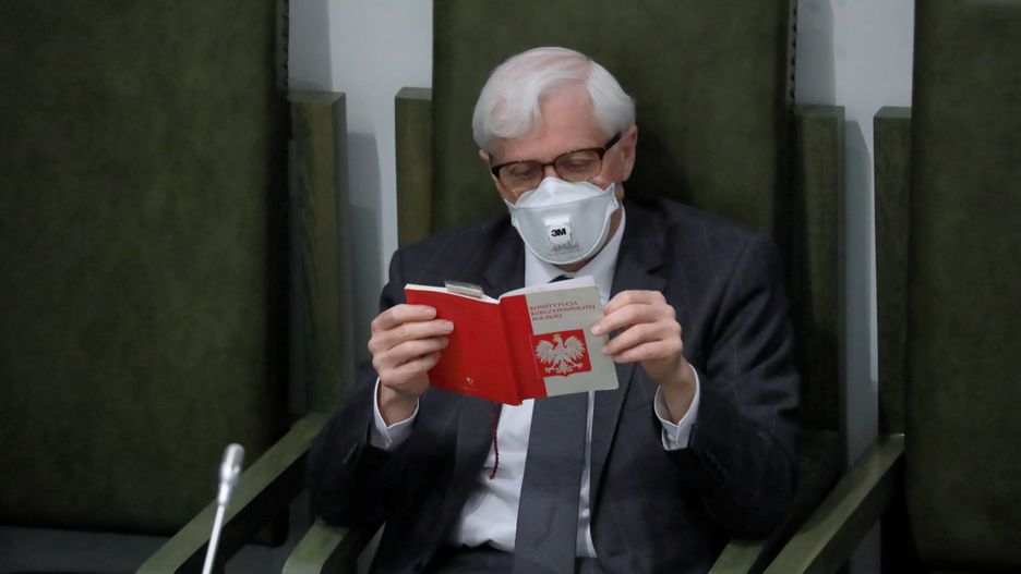 Sędzia Dariusz Zawistowski podczas sobotnich obrad Zgromadzenia Ogólnego Sędziów Sądu Najwyższego. Posiedzenie zwołano w celu wyboru kandydatów na stanowisko I prezesa SN. 