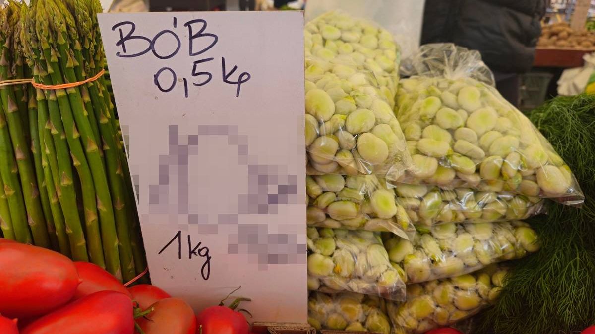 Cena bobu na targowisku w Lublinie