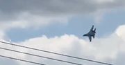 Ukraiński samolot Su-27 nad Rosją. Poluje na drony i śmigłowce
