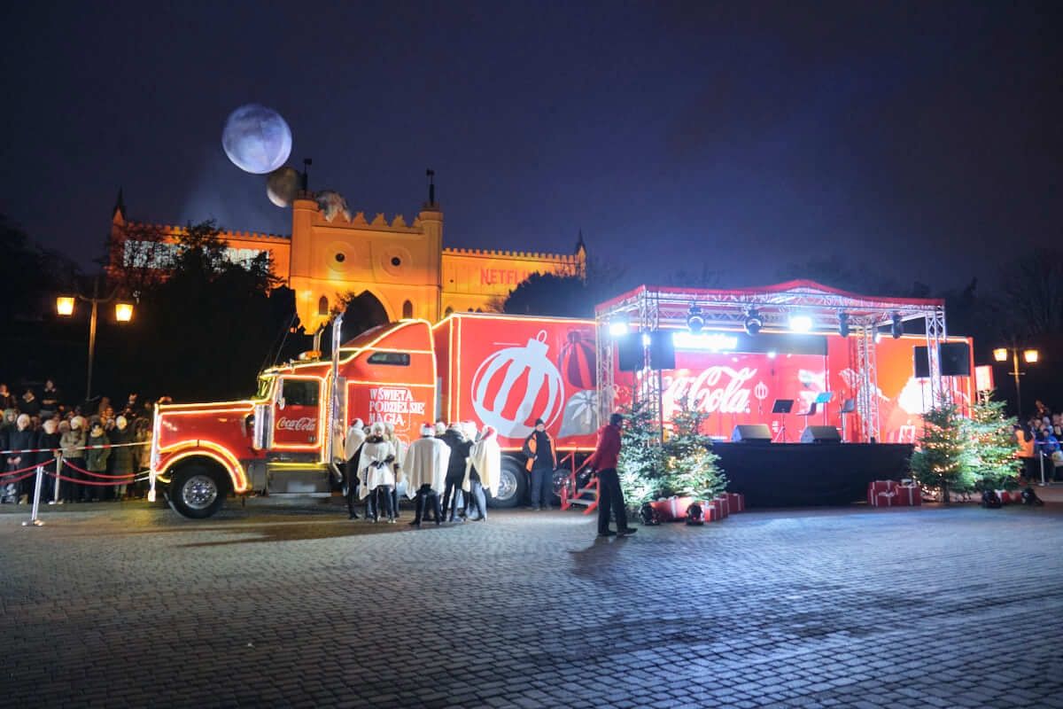 Ciężarówka Coca-Coli w Lublinie