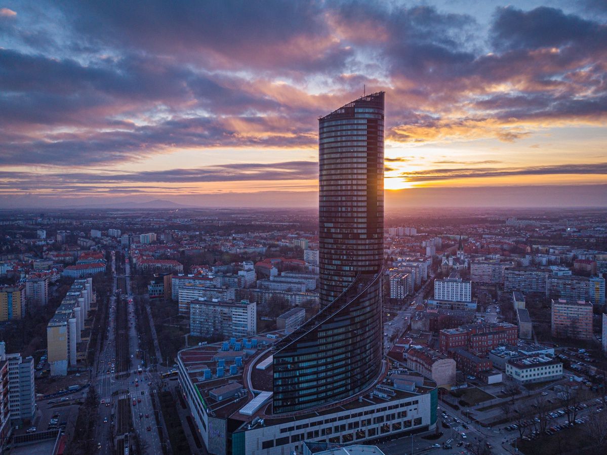 Sky Tower wrocław panorama