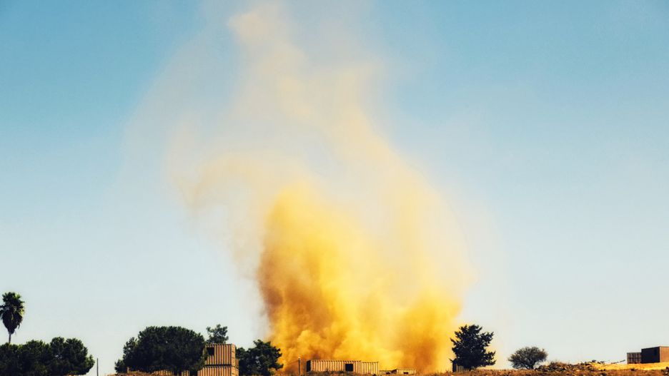 Eksplozja podczas wojny  Syrii; zdjęcie ilustacyjne