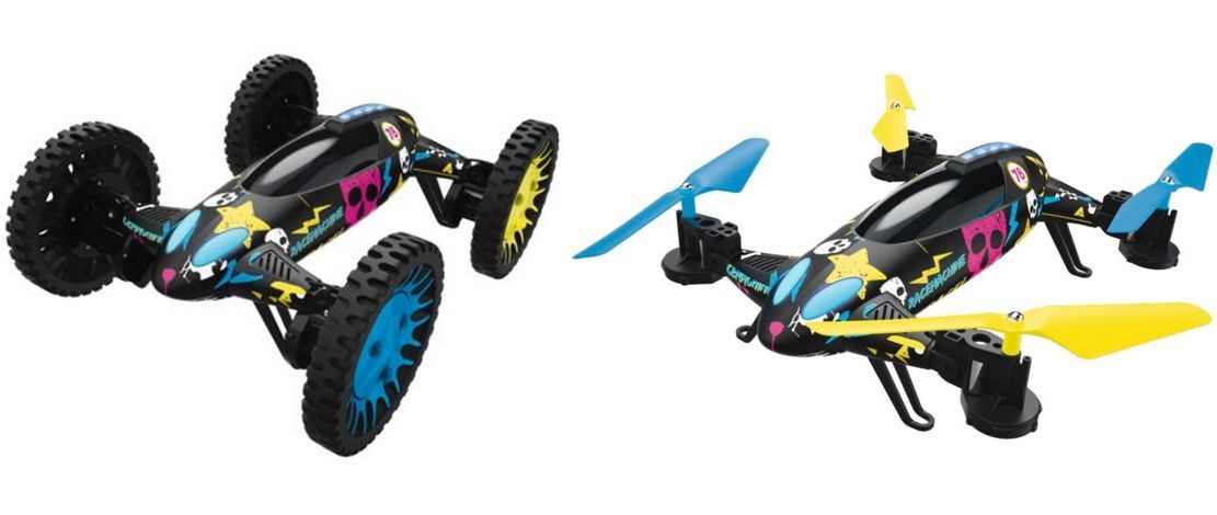 Dron Racemachine 2w1 dotrze wszędzie. Jeśli nie da się dolecieć, dojedzie do celu na kołach 2