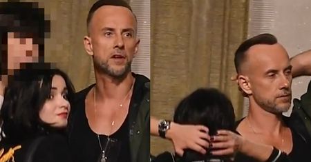 Nergal pije szampana z Lisowską