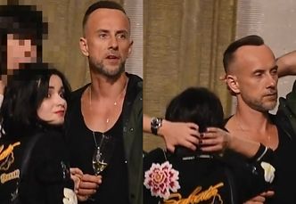 Nergal pije szampana z Lisowską