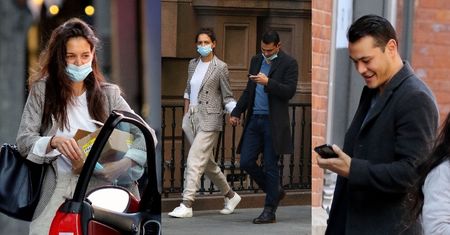 Ugodzona strzałą amora Katie Holmes idzie za rękę z młodszym o 10 lat ukochanym (ZDJĘCIA)