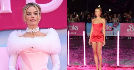 Margot Robbie zachwyca na londyńskiej premierze "Barbie" w dwóch stylizacjach. Elegancki róż zamieniła na SEKSOWNĄ czerwień (ZDJĘCIA)