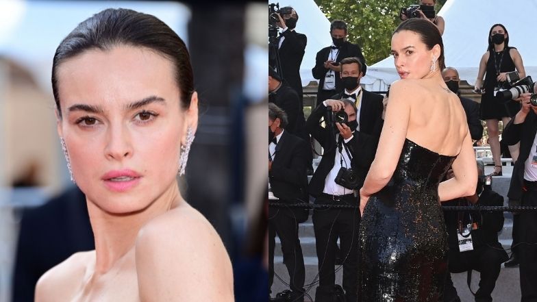 Cannes 2021. Kasia Smutniak pozuje na czerwonym dywanie