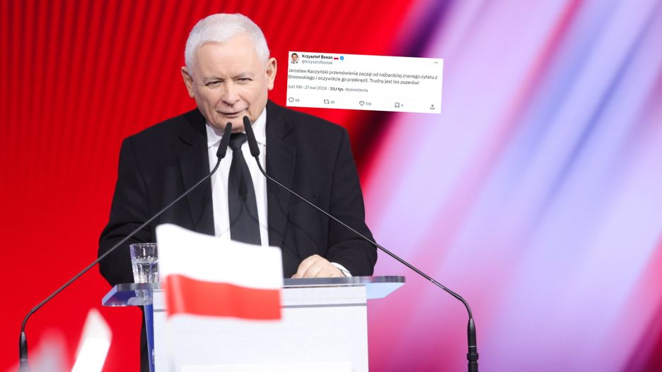 Jarosław Kaczyński podczas konwencji wyborczej PiS