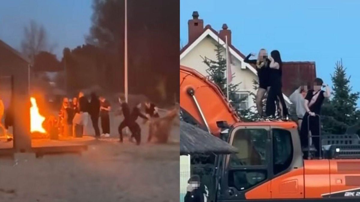 Wójt pokazał, jak młodzież "bawi się" na plaży