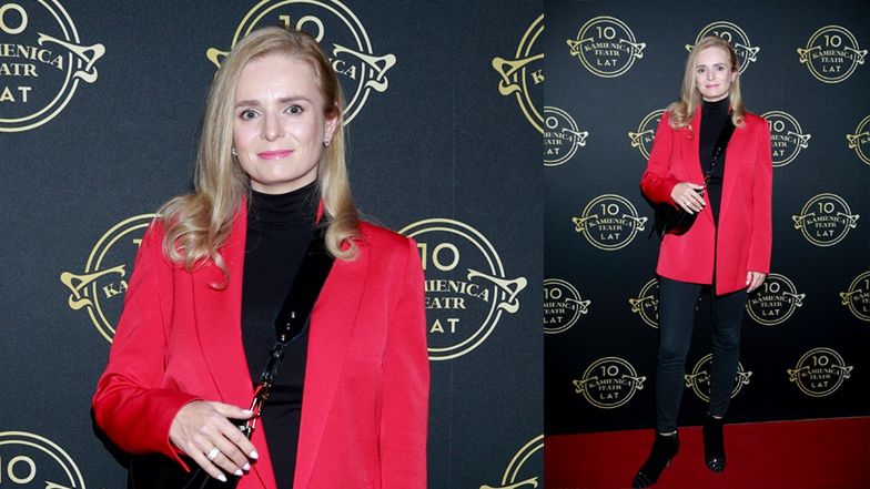 Aktorzy i celebryci na pozują na premierze spektaklu 