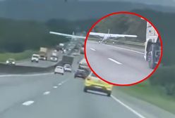 Wylądował na autostradzie. Nagranie mrozi krew w żyłach